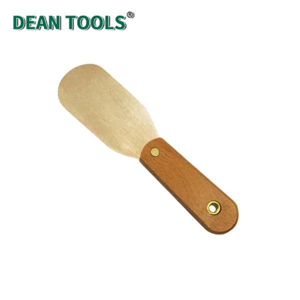 Non-Sparking Knife,Putty(Wooden Handle) Non-Sparking Stiff Putty Knife Spark-free Safety Scraper Painter photo-2