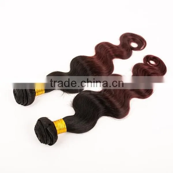 Body Wave 1b 99J Color From China Cheap Weft Ombre Human Hair Extension on Sale photo-4