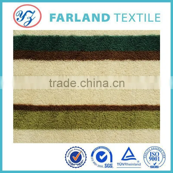 Printed Stripes Sherpa Fleece Fabric for Winter Blanket ,ugg Boots Upholstery Velvet Fabric photo-4