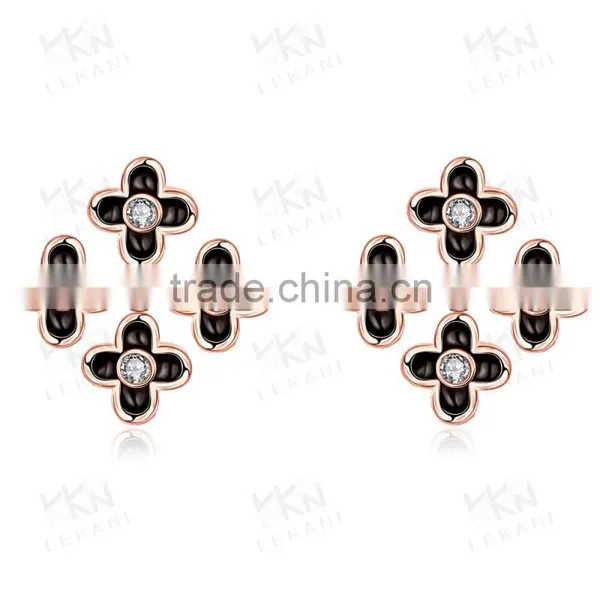 Newest Fashion Petal Crystal Earring Flower Jewelry Earring photo-3