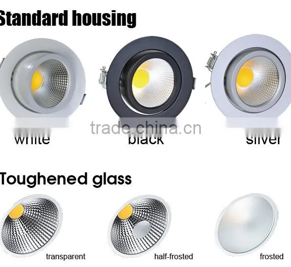 Ajustable Led Downlight 15w Dimmable Cob Led Gimbal Downlight photo-5