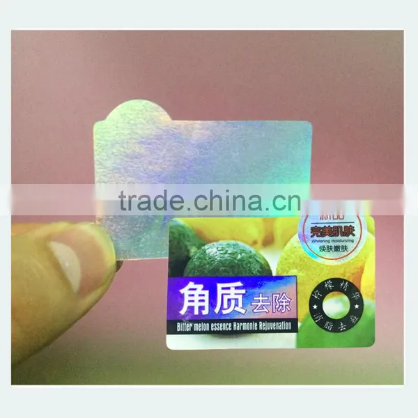Delicate Custom Holographic Pvc Sticker Label