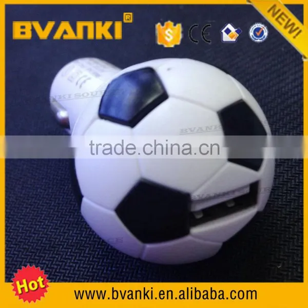 5V 1A Worldcup Football Usb Car Portable Charger For Iphone 5 Car Charger photo-5