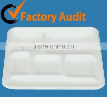 100% Compostable Plant Bagasse Fiber Tray