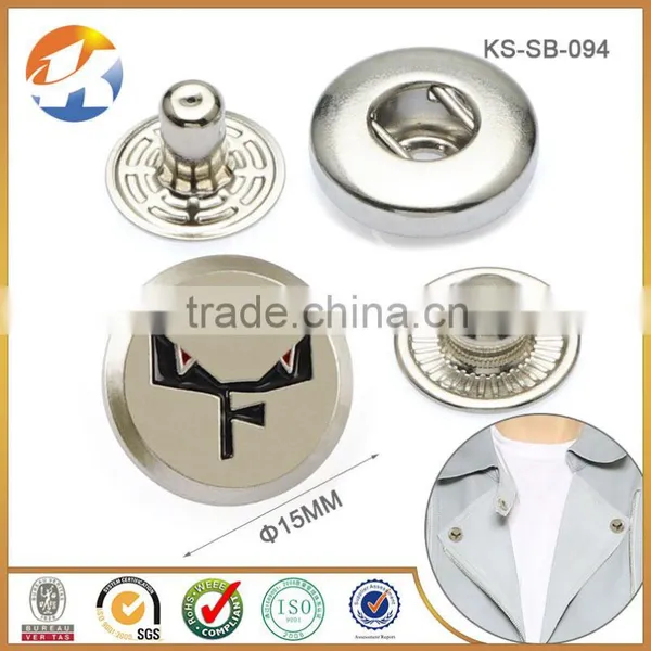 Pearl Nickel Custom Metal Snap Buttons Custom Logo