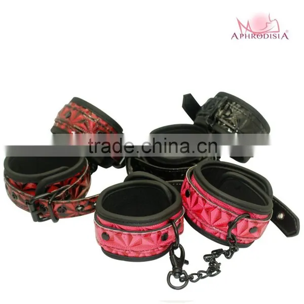 Quality Black Soft Fur Restraint Wrist & Ankle Cuffs Bondage Fetish Role Play photo-6