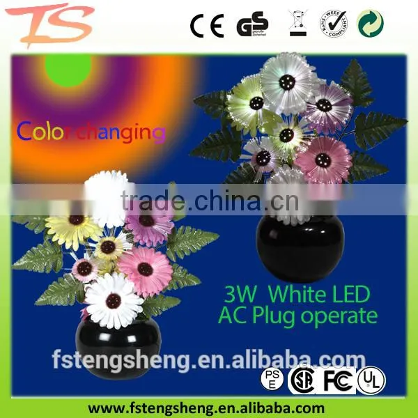 All Ocassions Decor Fibre Optic Articficial LED Silk Flower Light Hand Made Clear Daisy photo-2