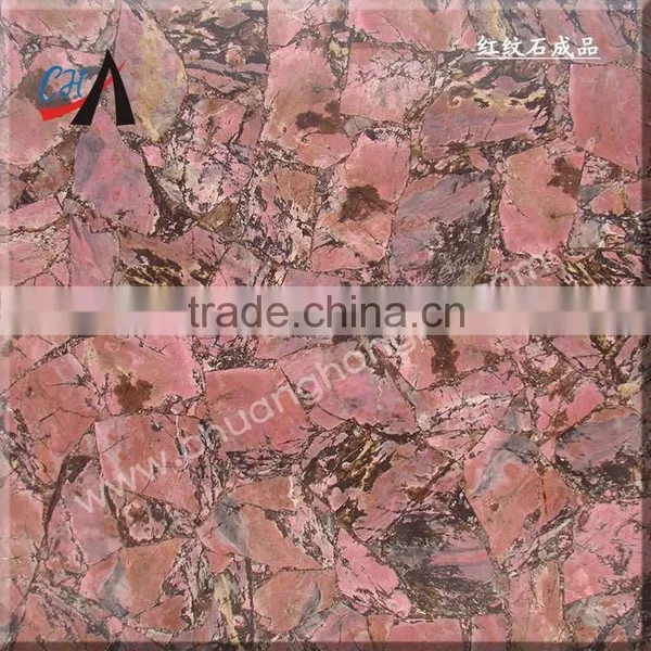 Rhodonite Semi Precious Stone Slab for Table Top,wall Tile,TV Background photo-2
