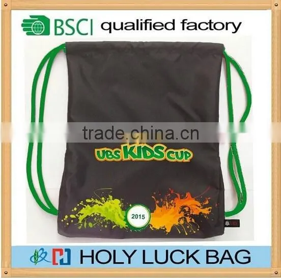 Oxford Drawstring Recycled Bag Backpack Wholesale Gym Rucksack photo-6