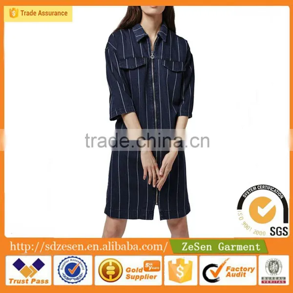 Garment For Women Casual Loose Short Sleeves Jeans T-shirt Skirt Longline Denim Shirt Dresses Fshion