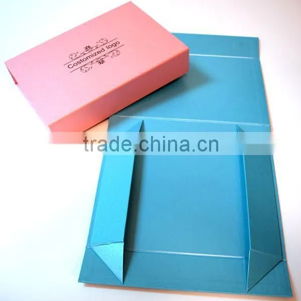 High End Blue Folding Board Cardboard Storage Box With Magnets photo-2