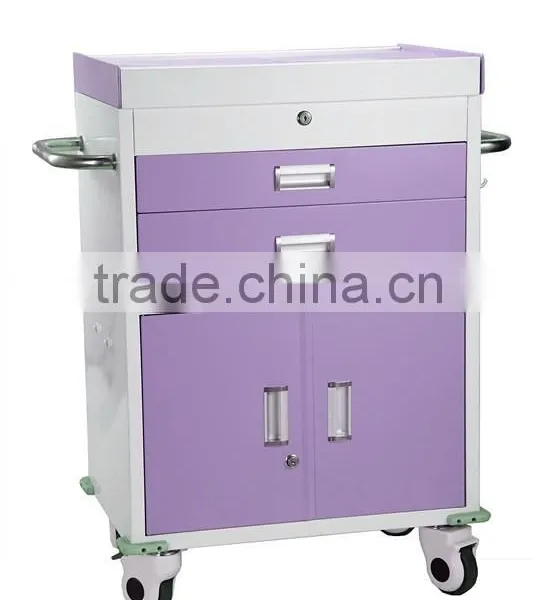 BK09 Medical Crash Cart With Low Square 4 Wheels photo-2