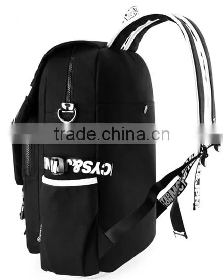 Black Stylish School Backpack Logo Printed is Available Factory Direct Cheap Bag photo-3