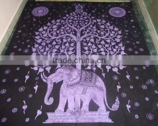 Elephant Tree of Life Bedsheets Tapestry New photo-4