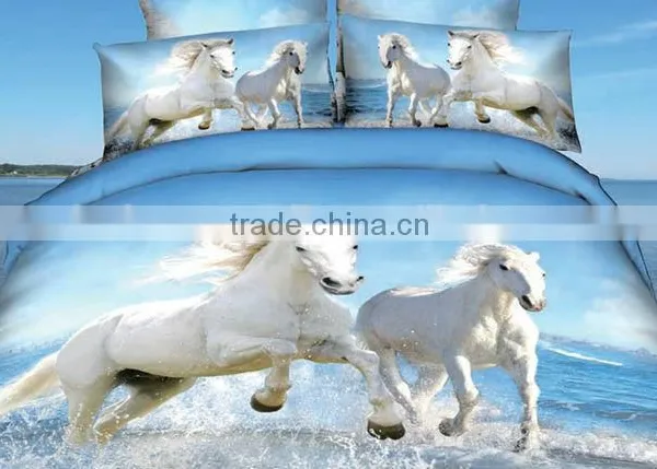 Animal Design 3D 100%cotton Reactive Printed Bedding Set