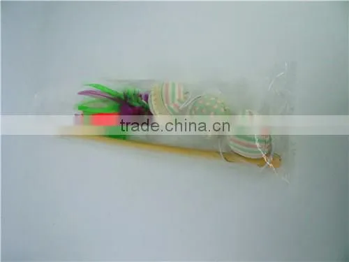 Cotton Ball Nature Cat Swing Toys With Sticker Toy Wholesale Cat Toys photo-3