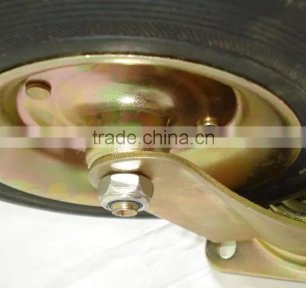 8" 200mm Swivel Rubber Wheels for Trash Bins photo-4