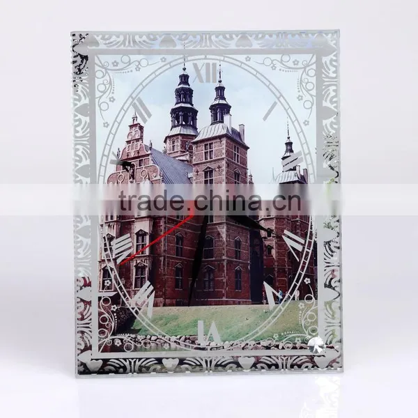 Sublimation Glass Photo Frame, Glass Crystal Clock photo-2