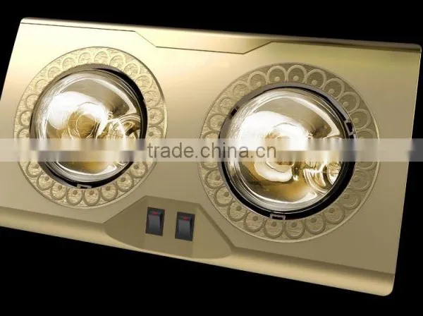 High Quality Wall Mounted Bathroom Infrared Lamp Heater With Two Amps