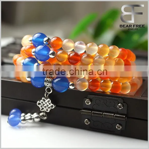 Chakra Jewelry Buddhist Prayer Mala Beads Tibetan Healing Stones Natural Original Agate Wrap Bracelet Necklace