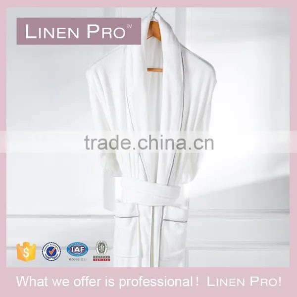 LinenPro 400GSM Terry Cloth Hotel Bathrobe Hooded 100% Cotton Bathrobe for Men photo-6