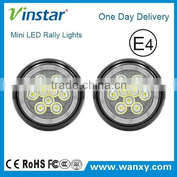 CE RoHS E-mark Approval for MINI Led Driving Light Led Rally Light (Chrome/ Smoke) photo-3