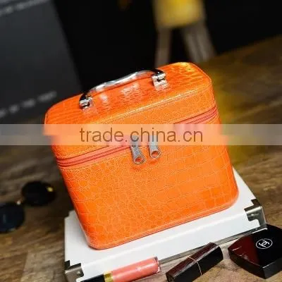 Ladies Cute Big Size Hard pu Storage Cosmetic Powde Makeup Case photo-4