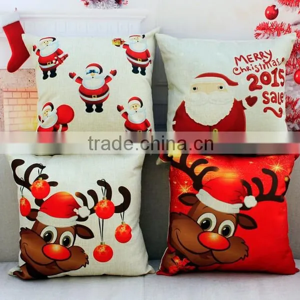 Merry Christmas Gifts to Every Home Cotton Linen Throw Pillow Case Cushion Cover Home Sofa Decorative 18 X 18 Inch photo-2