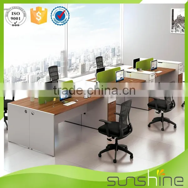 Melamine Teak Wood Modern Furniture 2/4/6 Person Workstation Combination photo-5