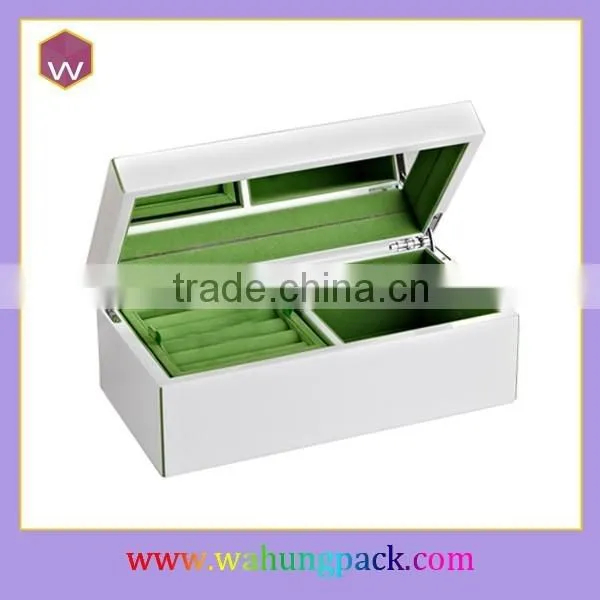 Elegant Wooden Packing Jewelry Box With Compartment & Unfinished Wood Jewelry Boxes Wholesale photo-2
