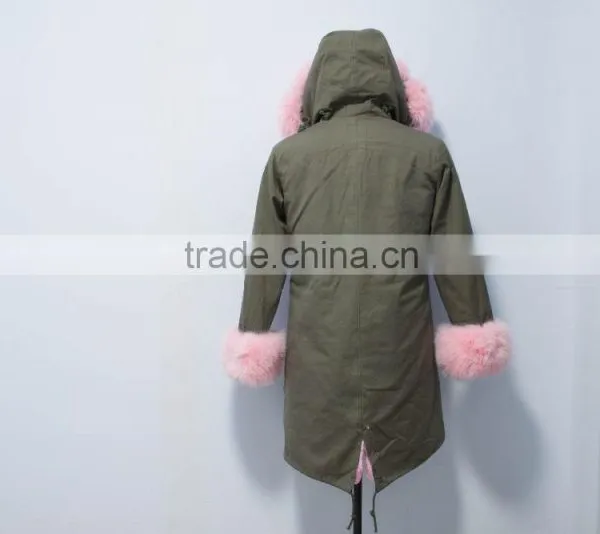 PC09 Army Green Women Long Style Parka Jacket photo-6