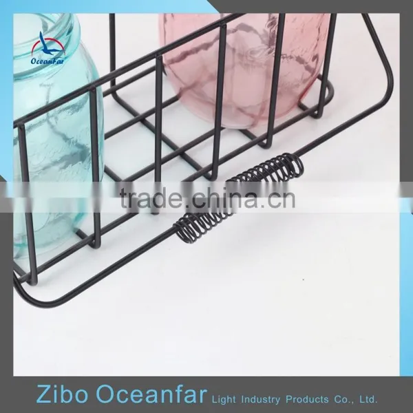 Hot Sale Colored Jars Drinking Mason Glass Metal Stand 16oz Mason Jars Wholesale photo-4