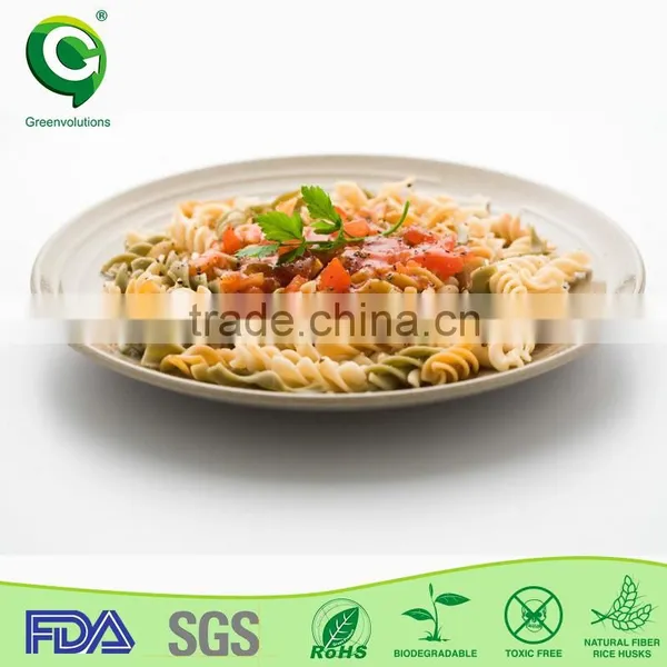 Kitchen Rice Husk Fiber Round Plate photo-3