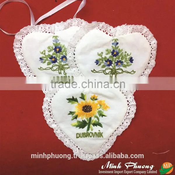 Wholesale Hand Embroidery Cloths Bag Air Fresh Flower Fragrant Bag Sets photo-5
