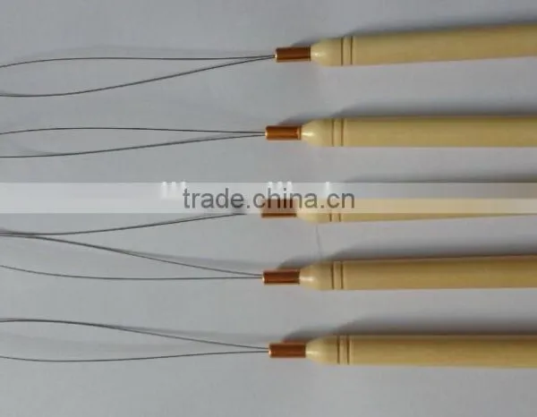 micro rings loop tool loop threader pulling needle used with hair plier and beads for human hair feather extension tools