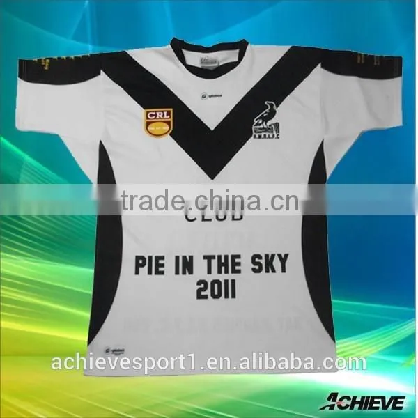 China Custom Sublimation Printing for Long Sleeve Rugby Jersey photo-3