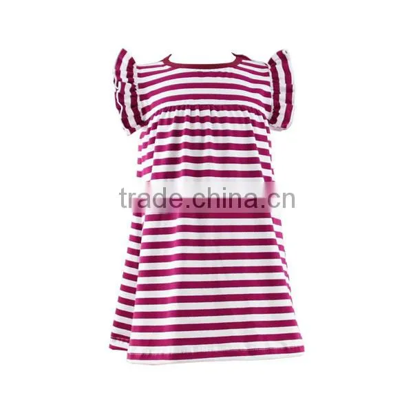 Latest Design Wholesale Fashionable Stripe Dress Little Baby Girls Dress Cotton Baby Girls Dress photo-3