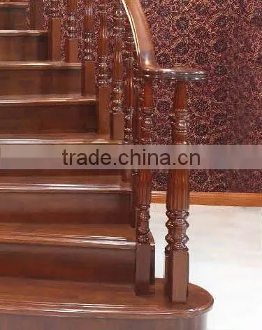 Wooden Stair Handrail and Balustrade