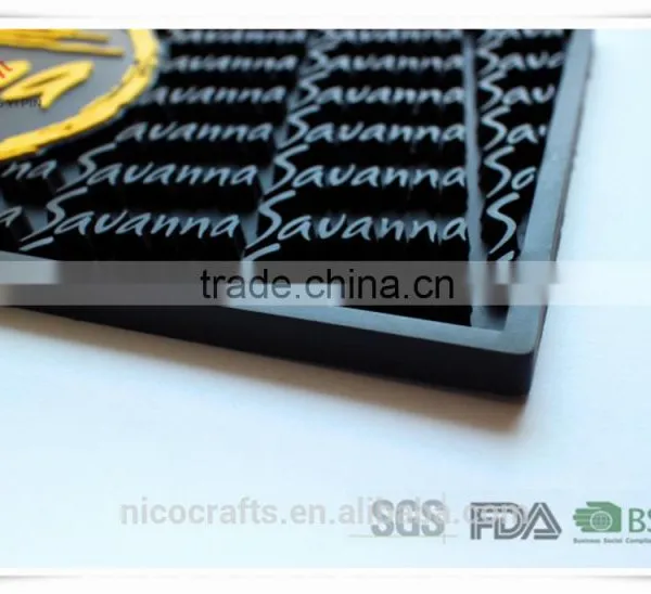 Custom 2016 OEM Branded High Quality PVC Rubber Bar Mat photo-2
