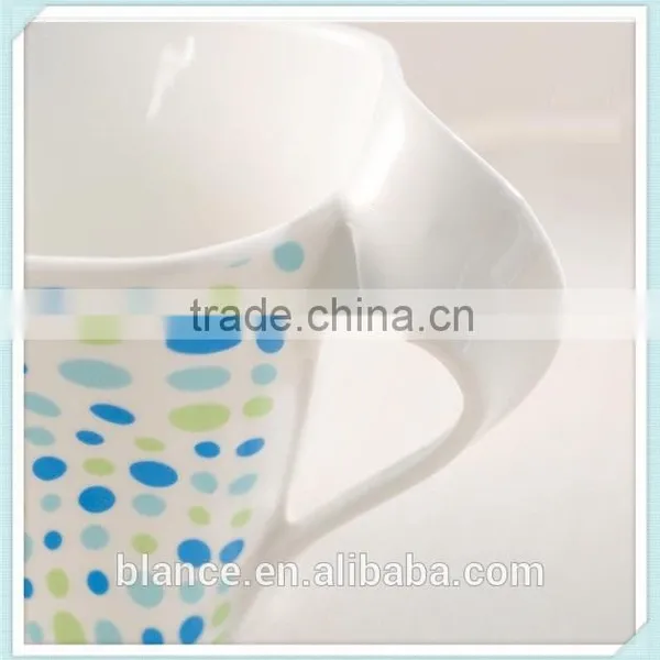 Ceramic Oblique Mug With Different Horizontal Rim Coffee Cup photo-3