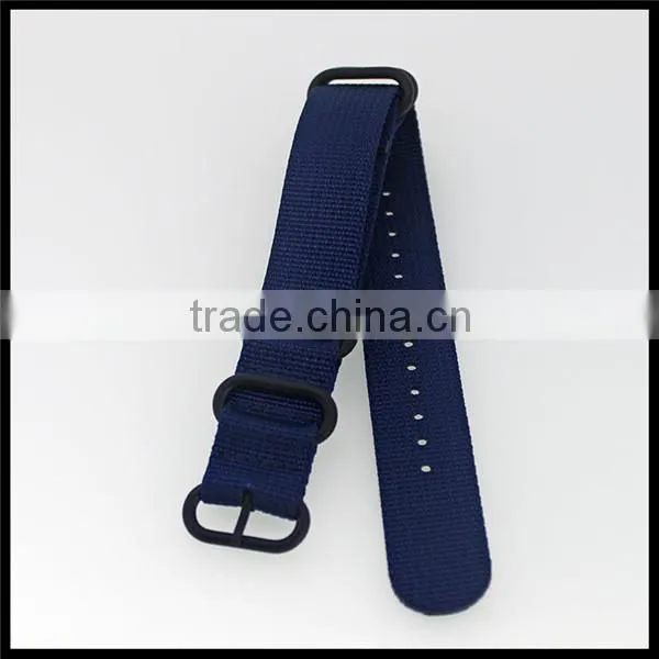 Nylon 1 Piece Woven Zulu 5 Rings Buckle Watch Strap photo-3