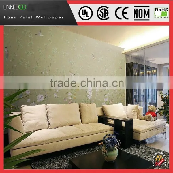 Customize Hotel/home DIY Chinese Traditional Silk Wallpaper With Small Size photo-4