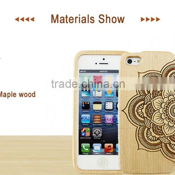 Mandala Flower Design Engraved Double Sided Bulk Case For IPhone 5/5S photo-2