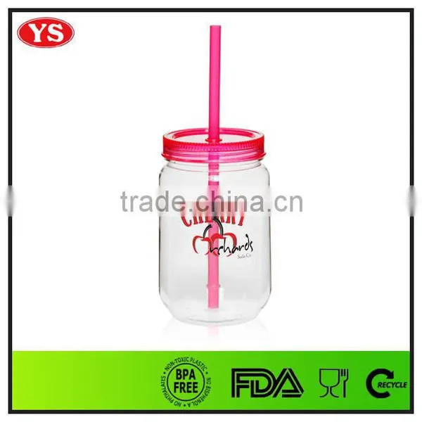 Jumbo 24 oz Clear Plastic Mason Jar Without Handle photo-3
