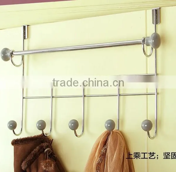 metal over the door hanging hooks with ceramics knob