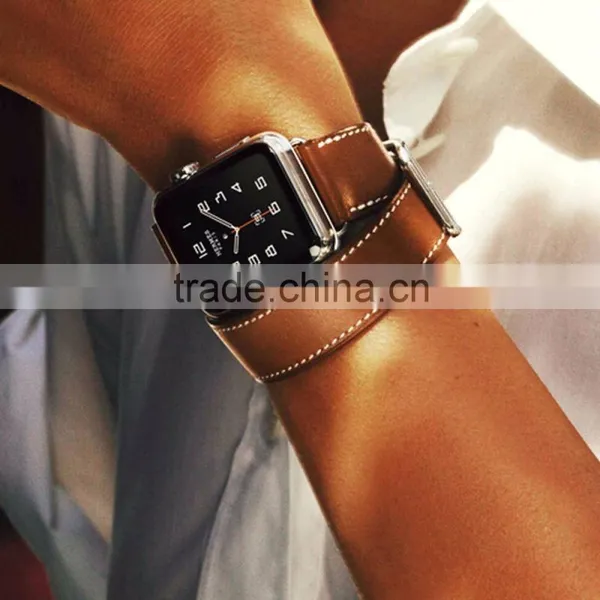 2016 Fashion and Best Sale Genuine Leather For Apple Watch Bands Strap 38mm With Various Colors&Customs photo-2