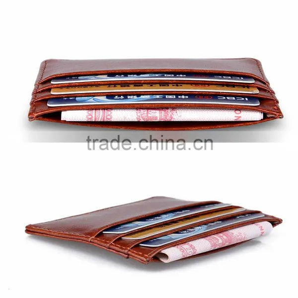 Popular Simple Credit Card Use and Leather PU Blocking Wallets/case/holder for Man Quality Assured photo-2