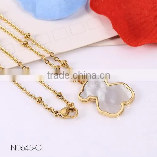 China Top Wholesale Fashionable Teddy Bear Shell Gold Long Chain Necklace photo-4