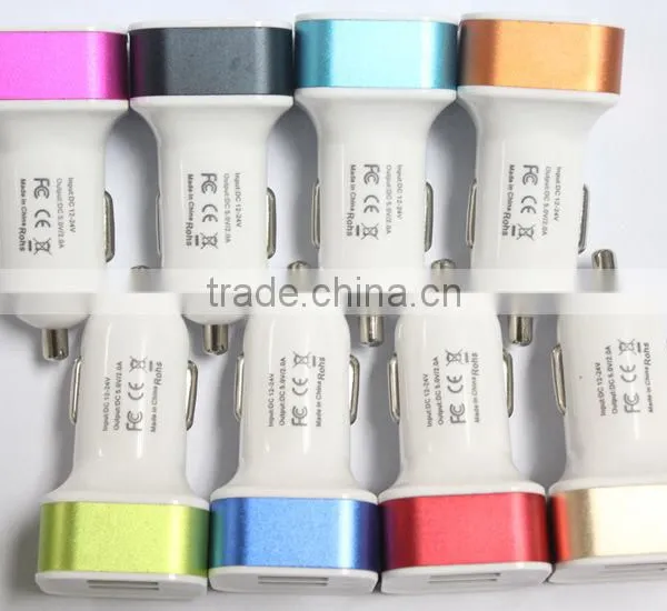 Factory Wholesale 12V 2A/1A Car Charger Both for Iphone and Andorid Phone photo-5