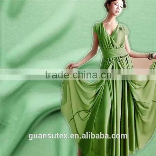 2016 High Quality 50D Plain Pattern Chiffon Fabric,100% Polyester Cheap Chiffon Wholesale photo-4